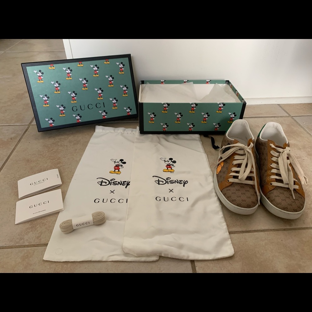 Limited edition Gucci Disney Mickey Mouse shoes.